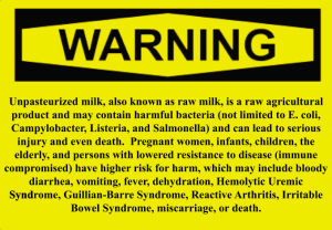 Raw Milk Warning