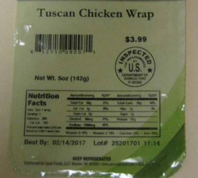 Listeria Risk in Cheese causes Chicken Wrap Recall | Food Poison Journal